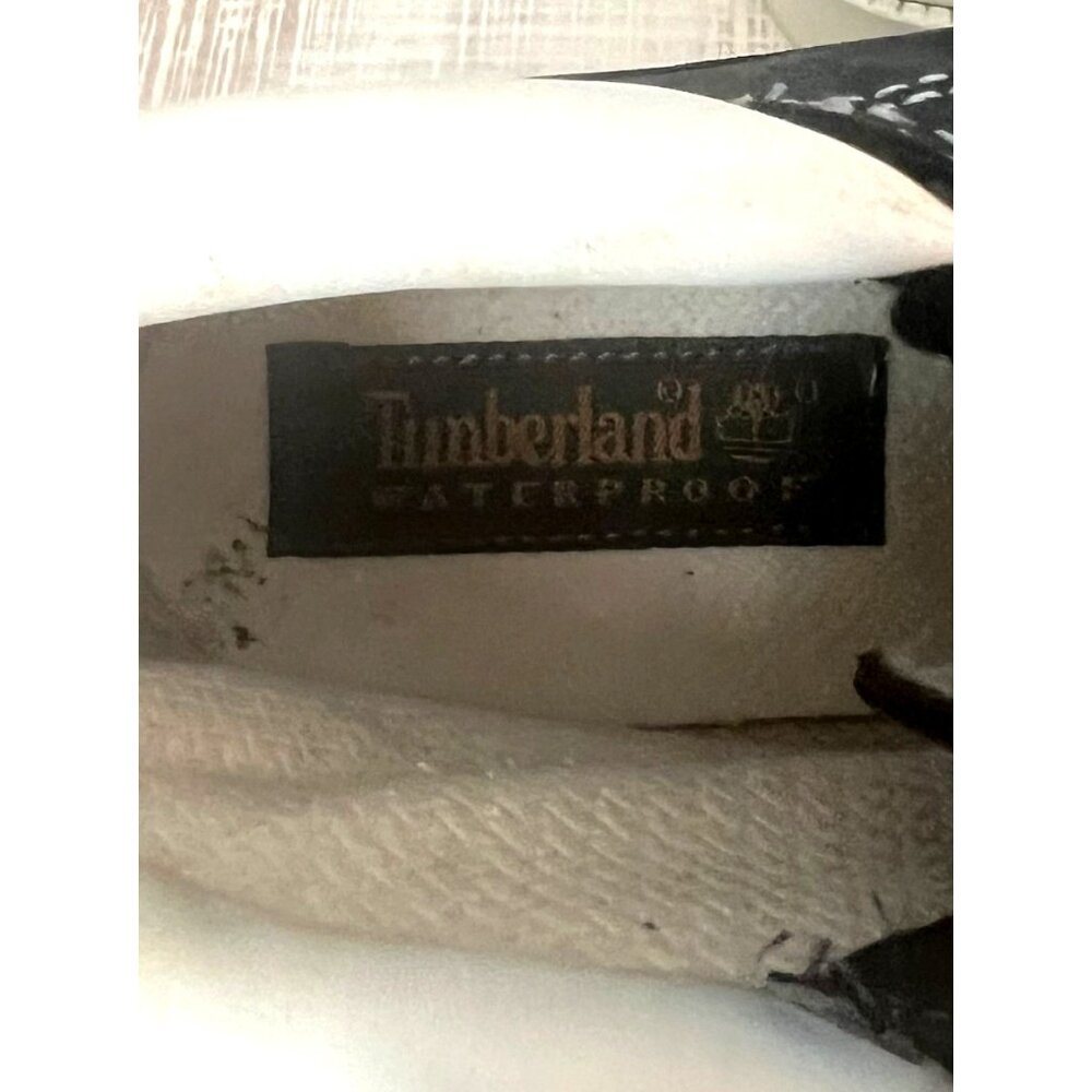 Vintage Timberland Navy Blue Nubuck Leather Chukka Boots White Soles Size 7.5M - Picture 10 of 10